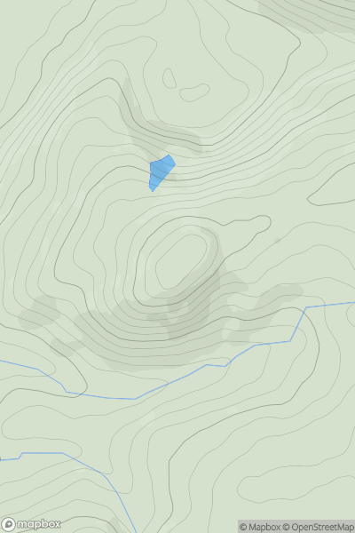 Thumbnail image for Pen-y-foel [Bala to Welshpool] showing contour plot for surrounding peak